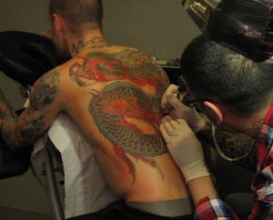 Meireles dragon tattoo back