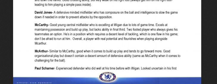 Chelsea vs Wigan report