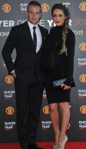 Cleverley with girlfriend