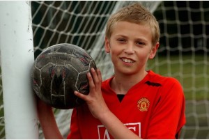A young James Wilson who joined United at the age of seven