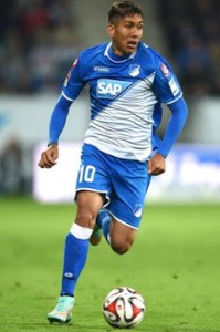 Roberto Firmino playing for Hoffenheim