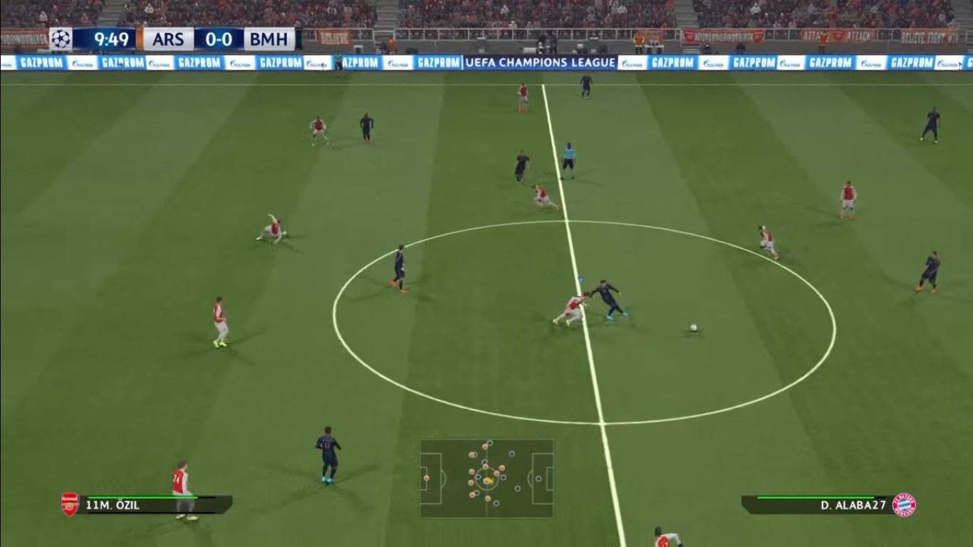 We love how much room there is on PES's pitches compared to Fifa.