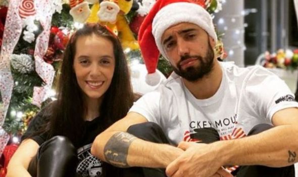 Bruno Fernandes with his lovely Ana Pinho.