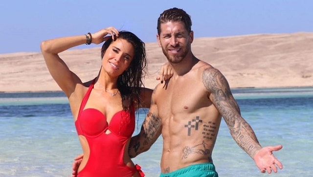 Sergio Ramos' wife in red-swimsuit showing fabulous figure